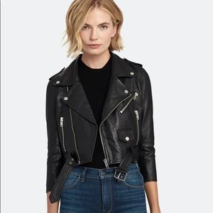 Deadwood cropped leather jacket
